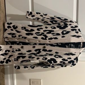 Something Navy Leopard print cardigan